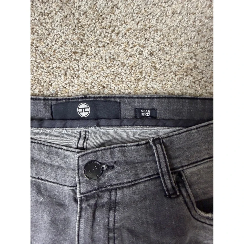 Jordan Craig Sean Distressed Denim Shorts Faded Black Mens 38 Cut Off Ripped